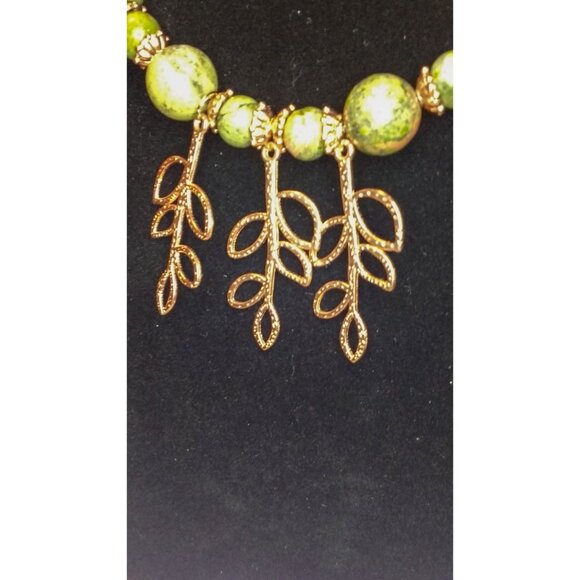 Handmade Unakite Necklace 20" - Picture 2 of 5